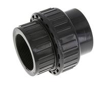 Raccord union en PVC Douille femelle 63mm x femelle Rp 2'' EPDM