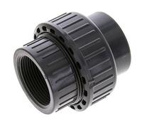 Raccord union en PVC femelle Rp 1-1/2'' FKM