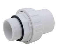 Raccord union PVC pour filtre à sable piscine, fileté et à coller, 1,5 pouce, joint torique