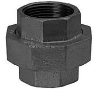 Raccord vissé Hermann Schmidt Temperguss DN 10, joint conique 3/8", filetage intérieur, noir