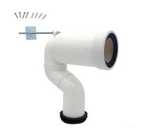 Raccord WC Extensible PVC pour Cuvette Suspendue 305mm | Conversion mur- pour sol, ajustable, joint pour mousse étanche, PVC haute résistance, compatible 305mm
