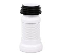 Raccord WC, tuyau de raccordement flexible pour WC mural et WC sur pied - Convient pour tuyau d'évacuation, siphon WC
