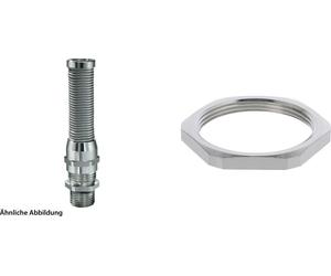 Raccord WISKA avec protection anti-pliage M et contre-écrou M40x1,5 long, joint torique inclus Laiton (CuZn) nickelé Longueur du filetage