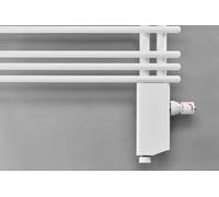Raccord Zehnder nickelé avec cache blanc, long pour Yuccca, 1 pièce.