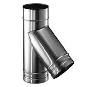 Raccordement conduit de fumée 45° - simple paroi - Schiedel PRIMA PLUS 180 mm