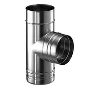 Raccordement conduit de fumée 90° avec douille - simple paroi - Schiedel PRIMA PLUS 80 mm