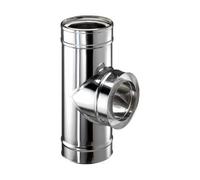 Raccordement conduit de fumée 90° - double paroi - Schiedel ICS 80 mm