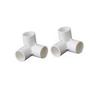Raccords coudés en PVC à 3 voies, adaptateurs de conduite, 32MM | Connecteurs coudés en PVC 2 pièces, plusieurs tailles en Option, assemblage de tuyaux efficace pour les projets