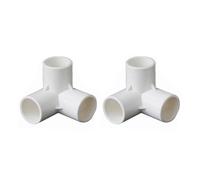 Raccords coudés en PVC à 3 voies, adaptateurs de conduite, 40MM | Connecteurs coudés en PVC 2 pièces, plusieurs tailles en Option, assemblage de tuyaux efficace pour les projets