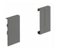 Raccords d'angle pour face avant InnoTech Atira-hauteur 70 mm-anthracite HETTICH