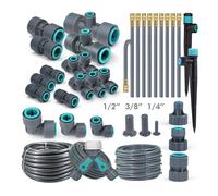 Raccords de tubes à connecteur rapide pour tuyau d'arrosage, 16mm 12mm 6mm, pour jardin, 1/4 ", 3/8", 1/2", système d'irrigation, Joint, bouchon coudé en T Xx5PCS-20cn Nozzle