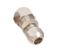 Raccords de tuyau à connexion rapide, 1 connecteur tube joint en cuivre avec écrou verrouillage - Tuyau laiton 4 16 mm, double collier serrage for un débit fluide sécurisé(16mmx16mm)