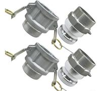 Raccords de verrouillage à came en aluminium partie F+B Montage rapide Tuyau adaptateur NPT fileté pour carburant 3/4" (2,5 cm)