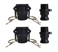 Raccords de verrouillage à came robustes en polypropylène de type D et F - Adaptateur de tuyau de 2,5 cm, 3,8 cm, 5,1 cm pour transfert de fluide 150 PSI (3 cm)
