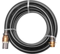 Raccords en laiton - 7 m - Ø 25 mm - Noir - Livré complet avec vanne de pied et tête d'aspiration - Pour pompe de jardin et eau souterraine - Tuyau d'aspiration flexible