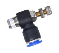 Raccords pneumatiques SL 1/8 ''1/4" 3/8 ", cylindre, contrôleur de vitesse d'accélérateur, soupape de surpression, régulateur de connecteur de tuyau d'air, 6 pièces 6PCS SL6-M5