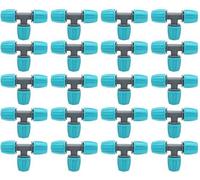 Raccords pour systèmes d'arrosage de jardin, lot de 20 pièces : 16 mm, coude en T, connecteur de jardin, pour l'aménagement paysager, les serres, en matériau PE, poids : 550g, raccord de jardin