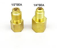 Raccords rapides pour R1234yf - Adaptateurs R1234YF vers R134A - Pour le côté haute et basse pression - Alliage aluminium-cuivre - 1 jeu
