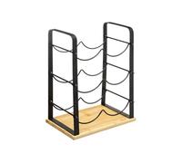 - Rack à bouteilles Nera en bambou et métal - Beige et Noir