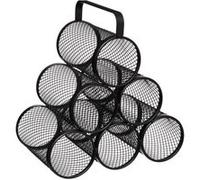 Rack à bouteilles, range bouteilles en metal coloris noir - Longueur 28 x Profondeur 18,5 x Hauteur 25 cm-PEGANE- G