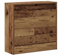 Rack à chaussures en bois rustique - vidaXL - 60x21x57 cm - Bois ancien - Capacité pour plusieurs paires - Compact