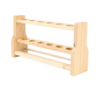 Rack à Tube à Essai en Bois, Support de Porte-tube à Essai en Bois Robuste et Résistant à la Chaleur avec 6 Trous, 26 Mm ou 31 Mm de Diamètre de Diamètre Organisateur de Stockage