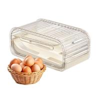 Rack à œufs - Couvercle coulissant à 2 couches Porte-œufs à roulement automatique Organisateur de réfrigérateur pour congélateur Pantry Cabinet Maison Appartement Restaurant Ferme Camping RV