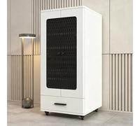 Rack Audio Bois Massif, Meuble Amplificateur avec Tiroir et Rails U | Ventilation Double Face, Étagères Réglables, Tiroir, Rails U, Meuble Audio pour Home Cinéma, KTV & Studio