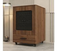 Rack Audio Bois Massif, Meuble Amplificateur avec Tiroir et Rails U | Ventilation Double Face, Étagères Réglables, Tiroir, Rails U, Meuble Audio pour Home Cinéma, KTV & Studio
