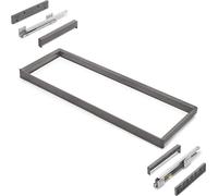 Rack avec glissières à extension totale et à fermeture douce pour accessoires d'armoire Quartz - 1012-1038mm - Aluminium et plastique - Titane