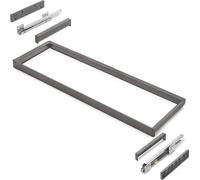 Rack avec glissières à extension totale et à fermeture douce pour accessoires d'armoire Quartz - 1062-1088mm - Aluminium et plastique - Titane