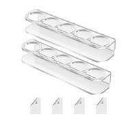 Rack de mur de réfrigérateur pour flacon, grille de paroi de réfrigérateur | Refroidisseur de réfrigérateur avec 4 adhésifs doubles, 5 emplac