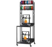 Rack de rangement pour filaments d'imprimante 3D, support pour imprimante 3D à 4 niveaux avec rangement pour filaments, chariot à roulettes avec supports pour bobines, rangement pour filaments pour st