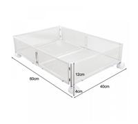 Rack de rangement - Rack de rangement sous le lit en fer - Blanc - 60*40*17cm