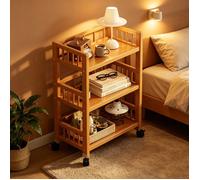 Rack de stockage multifonction à 3 couches, avec roues verrouillables flexibles, pour salle de bains, cuisine, salon