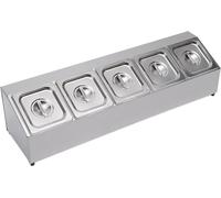 Rack pour bacs GN Avec 5 couvercles Support 201 Acier inoxydable Gastro