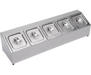 Rack pour bacs GN Avec 5 couvercles Support 201 Acier inoxydable Gastro