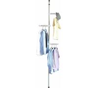 Rack réglable pour vêtements Hanger armoire télescopique Organiseur Porte-linge séchant - 3 couches