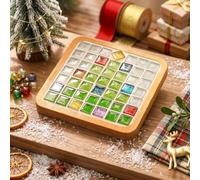 Rackumic Ensemble de sous-verre mosaïque à faire soi-même : kit de carreaux en bois avec outils pour adultes et adolescents, décoration d'intérieur créative pour Noël et anniversaire, 4 motifs inclus