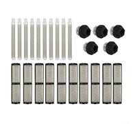 Rackumic Kit de 25 filtres à peinture en aérosol en acier inoxydable 304 avec buse de pompe, capuchon d'écran réduit l'encrassement pour apprêt, vernis de remplissage, peinture texturée, entretien de