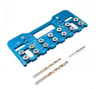 Rackumic Kit de gabarit de trou de poche en aluminium pour assemblage d'armoires avec localisateur de positionnement précis pour projets de travail du bois, y compris poignées, rails de tiroir
