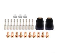 Rackumic Lot de pièces de découpe plasma pour dynamique thermique PCH-10 pour système comprenant 10 électrodes, 10 embouts, 2 coupelles, 3 anneaux pour opérations de plaque d'acier de 6 à 16 mm