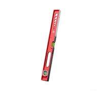 Rackumic Outil de niveau magnétique 30 cm pour tuyaux métalliques | Fiole de haute précision 0,5 mm/m, corps en fonte d'aluminium massif, finition rouge, longueur 30 cm, résistant à l'usure