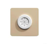 Rackumic Plaque murale de type 86 avec interrupteur rotatif et ouverture de 32 mm pour l'amélioration de la maison - Installation sans perçage - Matériau plastique blanc gris (doré)