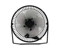 Rackumic Ventilateur à panneau solaire 10 W rechargeable par USB, double source d'alimentation, appareil de refroidissement portable pour serre, chenil, remorque, camping-car, utilisation sans support