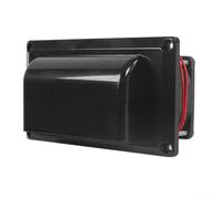 Rackumic Ventilateur d'aération pour camping-car - 12 V 6 W - Montage latéral - Pour remorque - Anti-UV - Blanc et noir - Utilisation efficace de la circulation de l'air (noir)