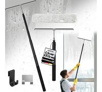 Raclette de douche extensible Tige télescopique noire 43-153cm - Raclette de douche Raclette de cabine de douche Nettoyeur de fenêtre