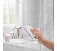 Raclette de douche portable pour verre avec boucle de suspension pour salle | Fournitures de nettoyage de salle de bain, raclette de fenêtre pour salle de bain, comptoir, miroir, pare-brise