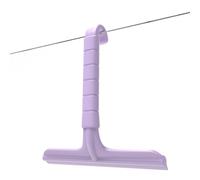 Raclette en silicone pour porte de douche avec crochet de porte, violet | Lèvre en silicone avec raclette manuelle pour panneaux de salle de bain, murs, comptoirs et vitres de voiture