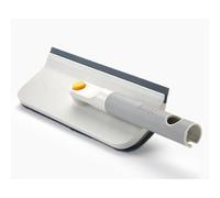 Joseph Joseph CleanTech Raclette 2-en-1 pour Vitres avec Tapis Microfibre et Poignée Pliable, Light Stone